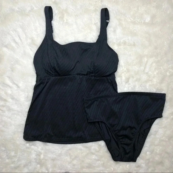 Krista Swimsuit 2 Piece Black  Size Extra Large - Picture 1 of 15